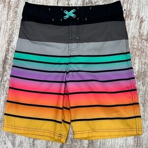 ART Class Multi Color Boys Swim Trunks - Sz 14